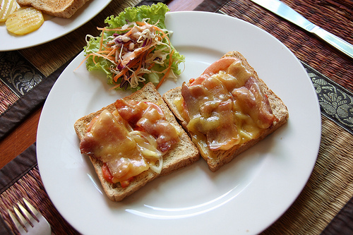 Lucky Guesthouse门口的早餐
